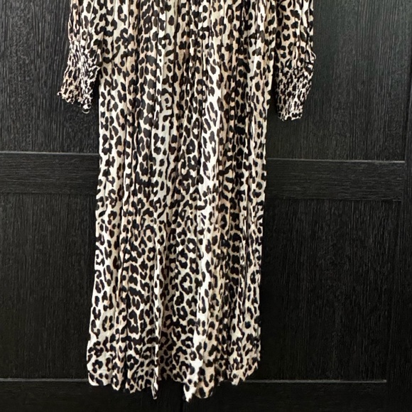 Ganni Smocked Leopard Dress, size 10US/40EU - Picture 6 of 6